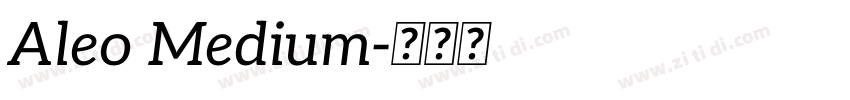 Aleo Medium字体转换